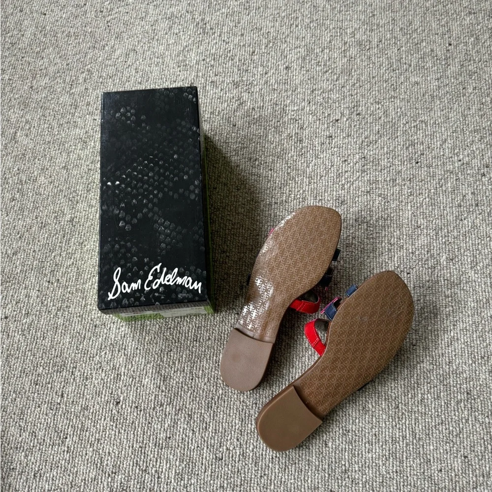 Sam Edelman Pink and Red Slide Sandals - Picture 4 of 5